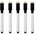 Whiteboard Marker with Eraser Black 5 Pieces. 