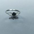 Handmade stylish black stone ring for girl Pure Silver (Chandi) Ring for men and women Original chandi Ring stylish black stone ring for girl. 