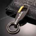 For Fiat panda Car trinket Car accessories Key Keyring Metal Car Leather Key Ring Keychain For Fiat panda. 