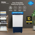 Haier -13kg Washing Machine / Single Tub Washer / Semi Automatic / HWM 130-1217 ( Virgin Plastic / Compact Design / Wide Voltage Range ) 10 Years Warranty. 