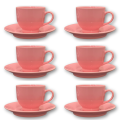 Cups for Tea - Ceramic Cups for Tea with Saucer - Cups for Tea Pack of 6 Stylish Bone China - Tea Cups Set of 6 - Tea Cup with Saucer  - Cup Set of 6 for tea - Tea Cup Set - Cup and Saucer Set - Classic Ceramics - 200ml capacity. 