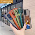 chenyyka For Infinix Note 10 Pro Infinix Note 10 Pro NFC Case Fashion Cute Bear Thin Edge Frosted Transparent Hard Cases Shockproof Casing Full Cover Protect Case. 