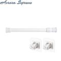 No Drill Curtain Rod Easy Install Self Adhesive Telescopic Curtain Rod for Bedroom Kitchen Anti-slip Anti-rust Holders No Drilling Needed Adhesive Curtain Rod Bracket. 
