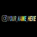 Personalized Instagram Car Sticker Vinyl Decals Motorcycle Car Stickers. 