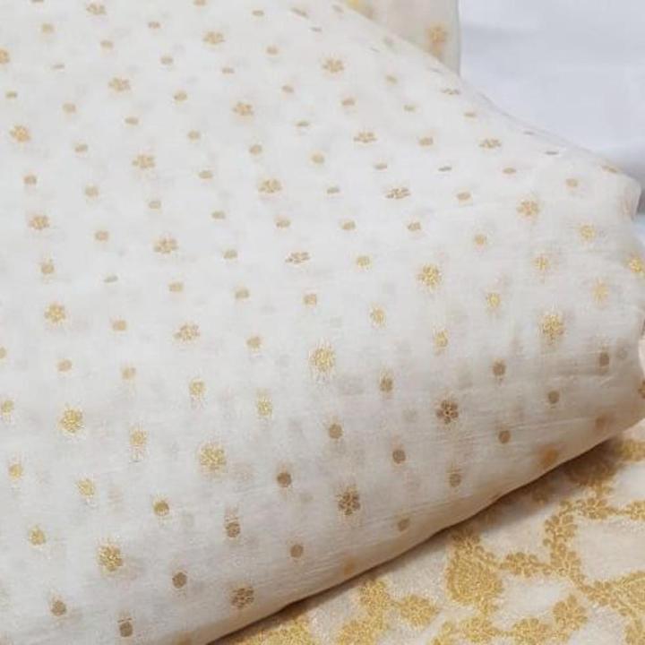 Pure Bemberg Chiffon Banarsi Dupatta 2.5 Yards - Dyeable