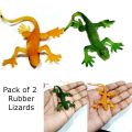 Soft Lizard Rubber Chipkali (Pack of 2) Toys for Fun Kids Rubber Lizard Artificial. 