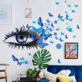Wall Decal Glossy Vivid DIY Girl Eye-Shaped Butterfly Stickers. 