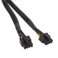 2PCS GPU PCIe 8 Pin Female to Dual 2X 8 Pin (6+2) Male PCI Express Adapter Braided Y-Splitter Extension Cable. 
