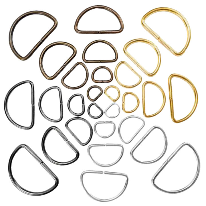 50 Piece Metal D Buckle for Leather Craft Bag Strap Belt Handle Durable Hardware
