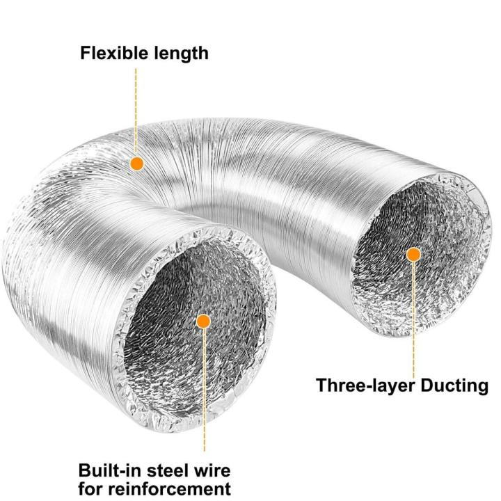 KITCHEN CHIMNEY EXHAUST ALUMINIUM FLEXIBLE DUCT PIPE HOSE FOR VENTILATION/ KITCHEN HOOD PIPE IMPORTED Flexible Ducting Pipe
