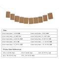10Pcs DIY Paper Photo Frame Wall Hanging with Clips Picture Photo Frame Album Rope Clip Home Decor. 