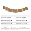 10Pcs DIY Paper Photo Frame Wall Hanging with Clips Picture Photo Frame Album Rope Clip Home Decor. 