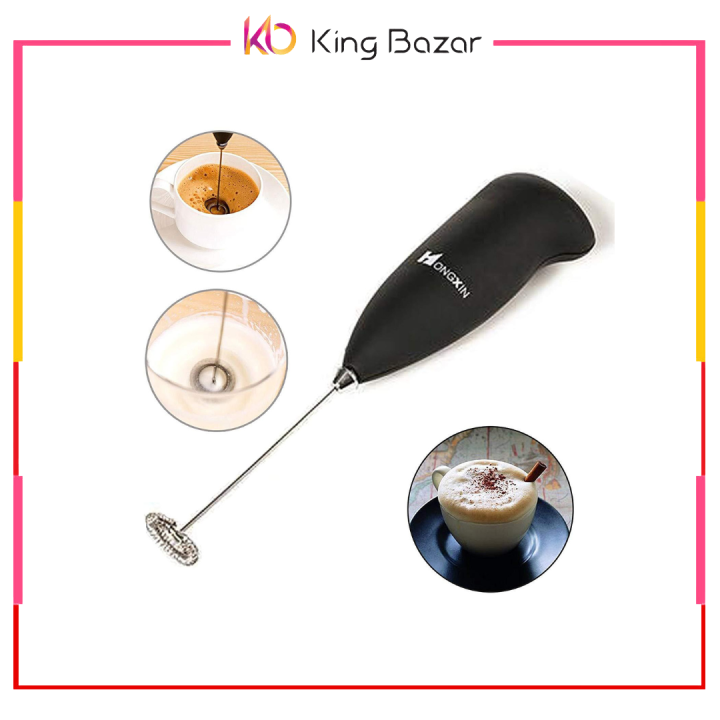 HONG XIN Electric Battery Operated Coffee Beater Blender Mixer Handheld Milk Frother