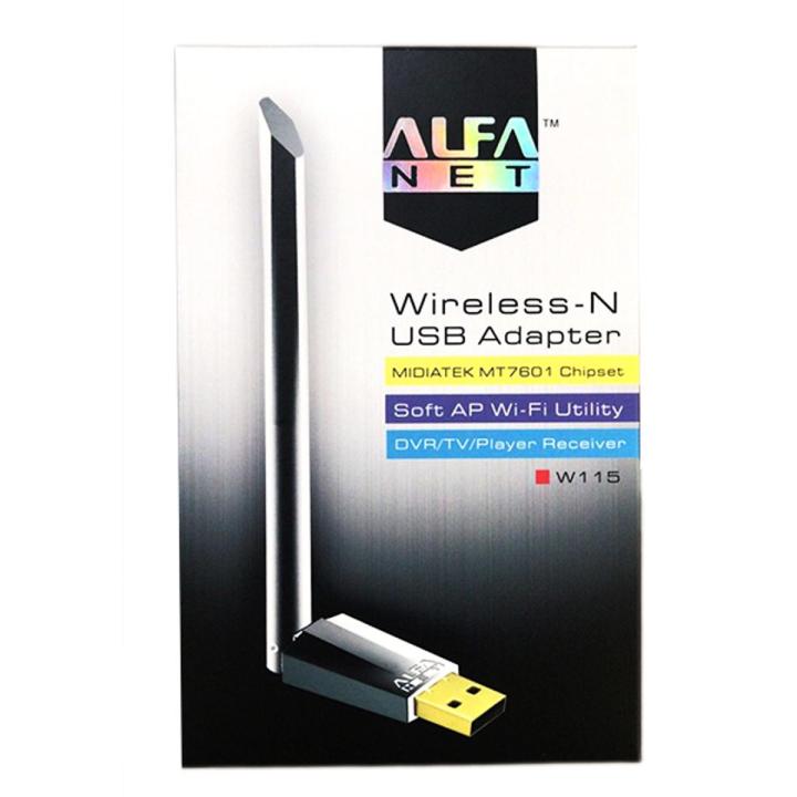 Alfa Wifi W115 Net Wireless-N | USB Adapter | Fixed 3DBi | W113 Antenna | Soft AP Wifi | Utility Routers For Windows For PC | Wifi Receiver | High Speed Wifi Catcher | Premium Quality Product