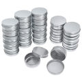 Pack Of 40 Screw Top Round Aluminum Tins Cans - Aluminum Screw Lid Round Tin Container Bottle. 