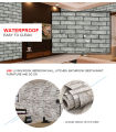 Waterproof Brick Wallpaper PVC Self Adhesive Sofa Living Room Wall Sticker For Home Decor. 