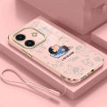 realme Note 60 note60 50 Glossy Leisure Crayon Shin-chan Casing Square Edges Plating Back TPU Soft Case Cover. 