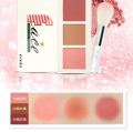 2 in 1 color Natural Matte Blusher Pearl Gradient Blush Face Rouge Contouring Pressed Powder Long-lasting Face Makeup Powder Plate. 