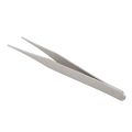 QUANBU Fine Point Silver Tone Pointy Straight Tweezers 4 1/2". 