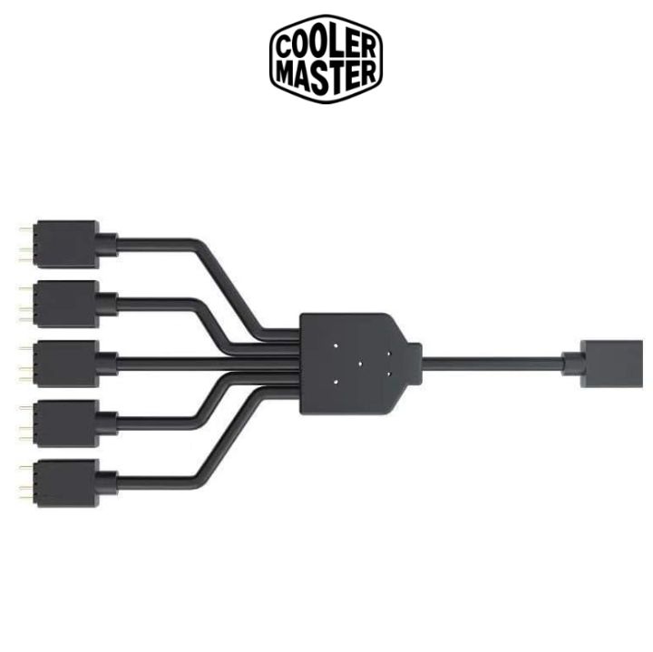 Cooler Master 1-to-5 ARGB Splitter Cable 5V  Support 3-pin Addressable RGB - LED Sync Cable
