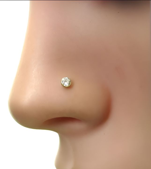 Get Your Elegant Gold-Plated Stone Nose Pin | Best Quality Koka Design | Shop Now