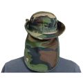 Summer Outdoor Sun Hat Men Uv Protection Bucket Hat for Hiking Camping Beach Safari Round Cap  Camouflage Hats -  Commando Camouflage. 