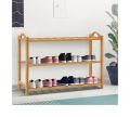 Bamboo Wooden Shelf Multi purpose Shoe Rack Storage Organizers. 