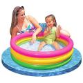 Kid's Swimming Pool Intex Baby Bath Tub Sunset Glow Swimming Pool for Kids Enjoyment (2ft), Pack of 1 Inflatable Swimming Pool Round 24" x 8.7" For Indoor Outdoor Summer Pools. 