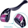 Derma Roller 0.1mm with hard acrylic box 540 Micro Needle for Hair Growth and Facial Skin Therapy| Skin Care Beauty Tool for Anti-Aging Skin Repair, Anti Wrinkles Stretch, and Acne Scars Removal for Men and Women, Derma Roller for Hair Growth - Derma Roll. 