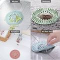 New Anti-Clog Shower Drain Hair Catcher with Silicone Strainer Cover, Reusable Stopper for Bathroom Sink and Kitchen Floor Drain, Hair Filter Trap for Easy Cleaning and Hair Clog Prevention Daily - 1pc. 