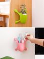 1Pcs Mini Creative Multifunctional Office Flower Pots Wall Mounted Window Vase Desktop Pen Holders Desktop Storage Decoration- Multi. 