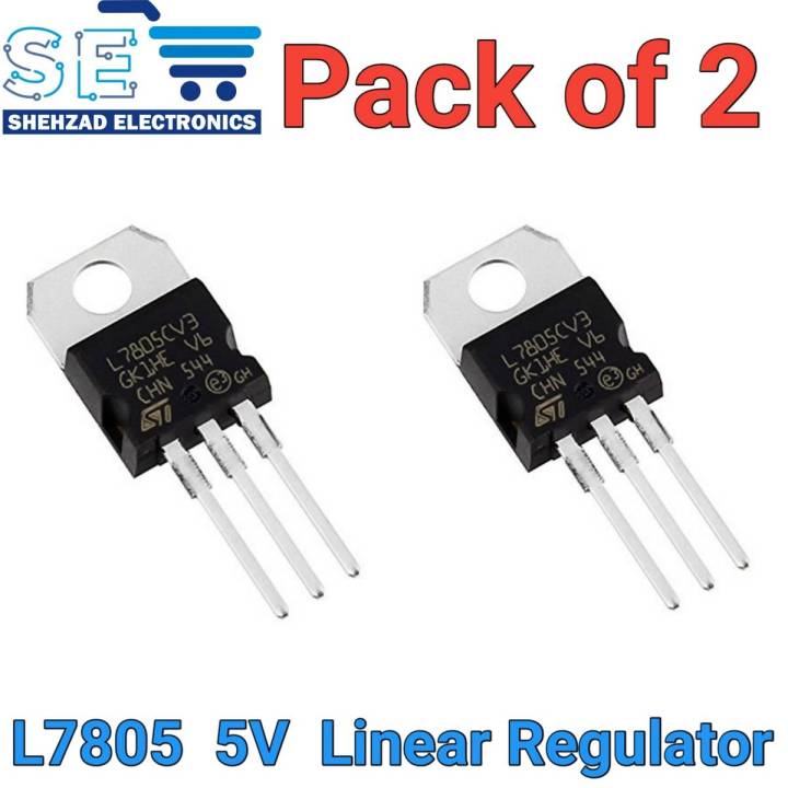 2PCS 7805 LM7805 L7805 5V Linear Voltage Regulator