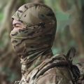 Camouflage Outdoor Riding Mask Outdoor Sun Protection Single Hole Quick Dry Mesh Mask. 