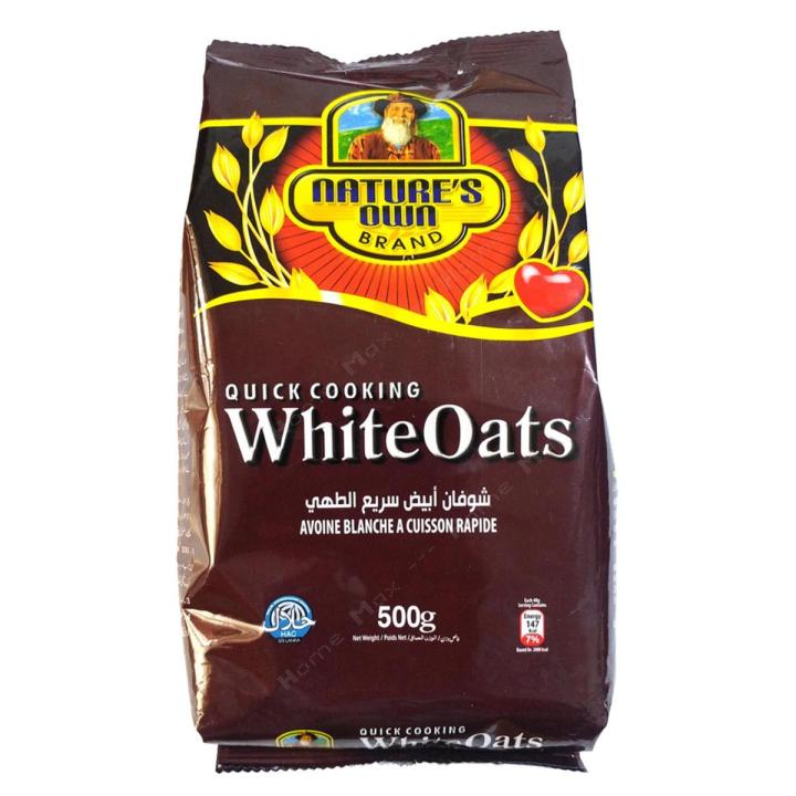 Nature's Own Brand Quick Cooking White Oats Whole Grain Porridge 500 g Pouch (Product of Sri Lanka)