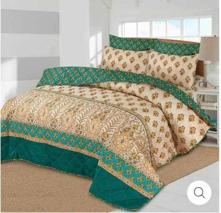 7 pieces comforter set double bed king multi color CMS-803 | Daraz.pk