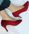 Maroon Court Shoes / Burgundy Elegance Pumps / Scarlet Stiletto Courts. 