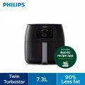 Philips Premium Avance Collection Twin Turbo Star XXL Air Fryer HD9654 - 2225 Watts - Black. 