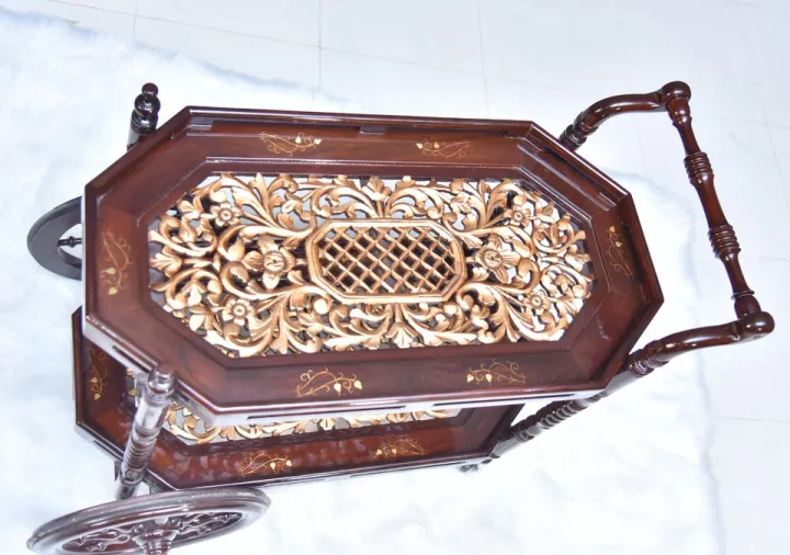 Maharaj%20Hand%20Carved%20Tea%20Trolley-Premium%20Sheesham%20Wooden%20Storage%20Trolley%20With%20Wheels%20Spices%20Rack,%20Coffee,%20Serving,%20Table,Tea%20Cart%20Trolley%20bar%20Cart%20for%20Home%20Kitchen%20Hotel%20Standard%20Size%20Natural%20Teak%20Modern%20Style-Customize%20-%20Image%207