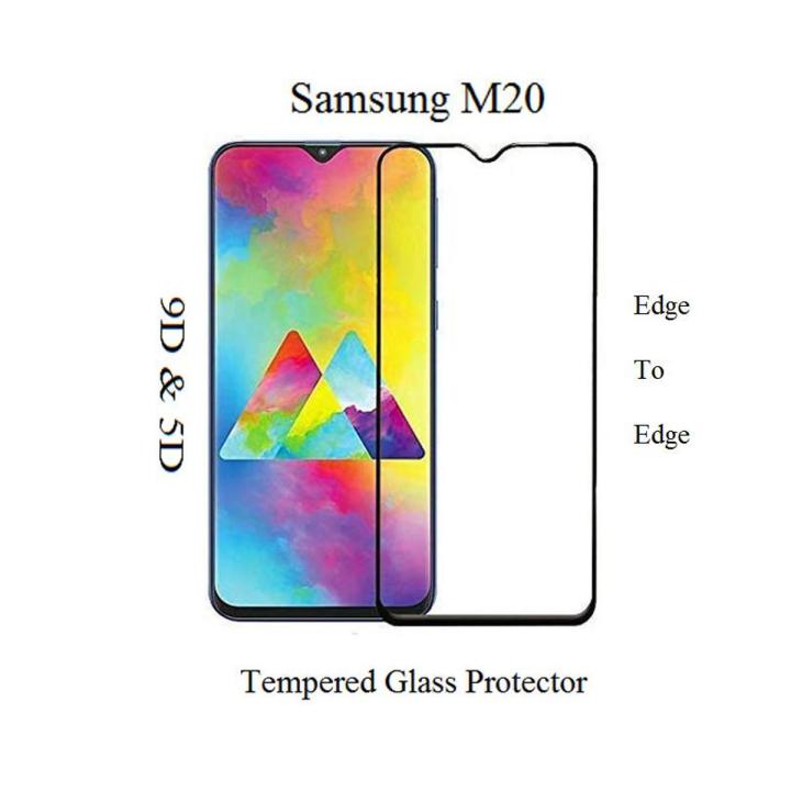 Samsung%20Galaxy%20M20%20Full%20Black%20Full%20Screen%209D%20Tempered%20Glass%20Screen%20Protector%20Full%20Glue%20Edge%20To%20Edge%20-%20Image%202