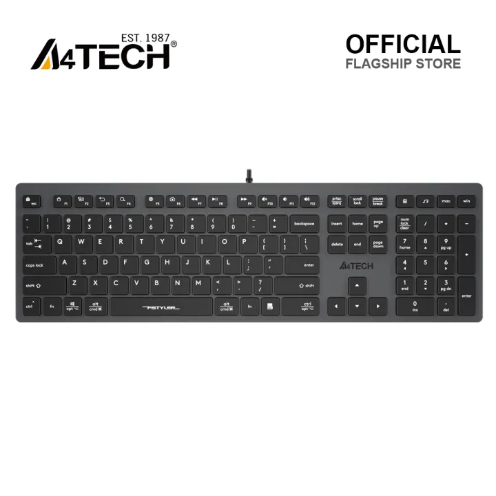 A4tech%20Fstyler%20FX50%20Scissor%20Switch%20Wired%20Keyboard%20-%20Ultra%20Slim%20Keycaps%20-%20Thin%20Profile%20-%20Aluminum%20Body%20-%20Anti%20Slip%20Pads%20-%20Multimedia%20Hot%20Keys%20-%20FN%20Key%20-%20For%20PC/Laptop/Mac%20-%20Image%203