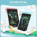 Original Imported LCD Writing Tablet and drawing tablet with multicolor writing Electronic Slate E-writer Digital Memo Pad Erasable Writing Board Learning Toys And Gadgets For Educational And Daily Life Routine Notebook Purpose for kids - 8.5 Inch. 