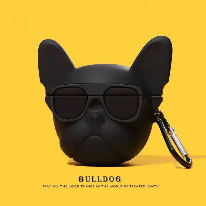 Cool Music Hip Hop Pug Dog Retro Recorder Silicone Shell for Apple Airpods 2 3 Cover for AirPods Pro 2 Generation Protective