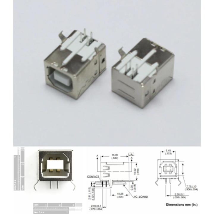 3pcs%20USB%20Female%20Type%20B%20Connector%20Arduino%204-Pin%20Jack%20-%20Image%202