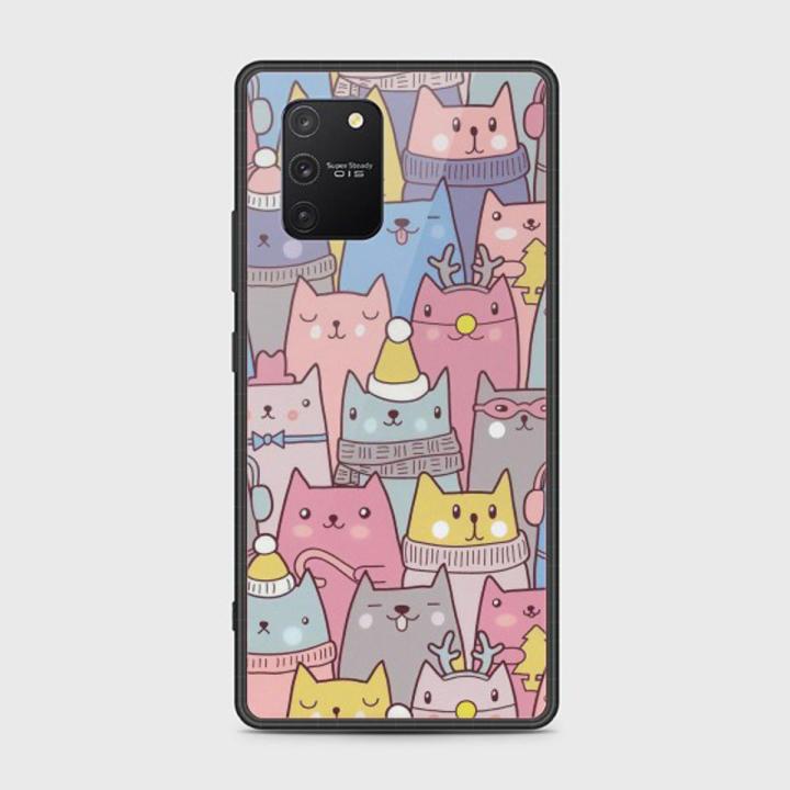 Samsung Galaxy A91 Cover - SkinLee HQ Infinity Glass Case (Soft) - Trendy Cat - SKINLEE-686-1-793-624