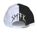 New Black and White Graffiti Baseball Cap Color-Blocking Personality Men and Women Iron Ring Tide Hip-Hop Peaked Hat. 