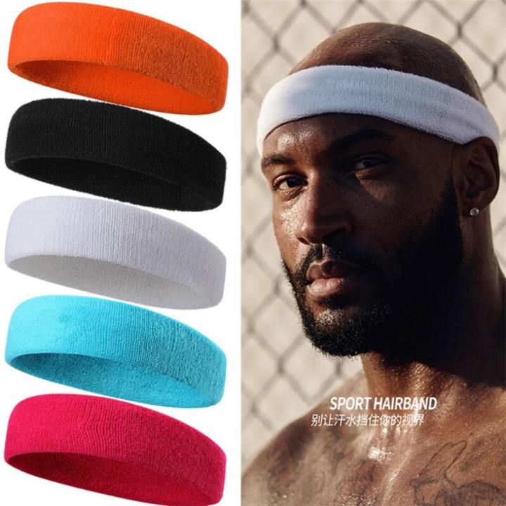Sweatbands for Working Out, Sports, Tennis - Athletic Terry Cloth Head Bands for Men & Women - Stretchy and Soft Cotton