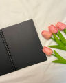 Black Scrap Book Spiral - 17 Sheets Card Paper - A4,A5 And A6 Sizes - By Paper Cuts Paper Products. 