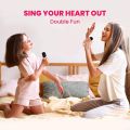 k12 Dual Mic 2 Karaoke Machine for Kids Adults, Portable Bluetooth Karaoke Speaker with 2 Wireless Microphones & Colorful Lights, Karaoke Machine for Girls Boys Birthday Microphone Machine Toy, 5W Speakers Sound Subwoofer Boombox Support Multiple Input. 