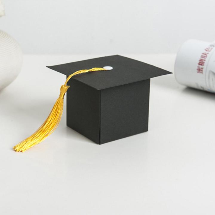 10pcs Creative Doctor Hat Cap Candy Box 2019 Graduation Celebration Party Favors Lonni
