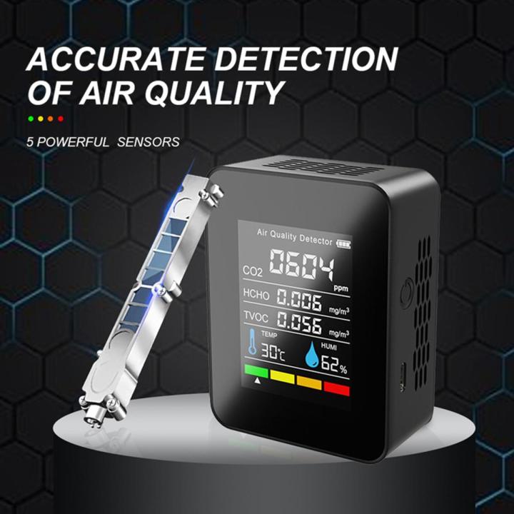 5 In1 CO2 Meter Digital Temperature Humidity Tester Carbon Dioxide-B